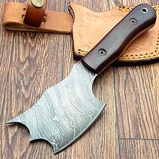 BZ-32 Custom Handmade Damascus 7.5 inches Knife Combination Of Micarta. - TZ KNIVES