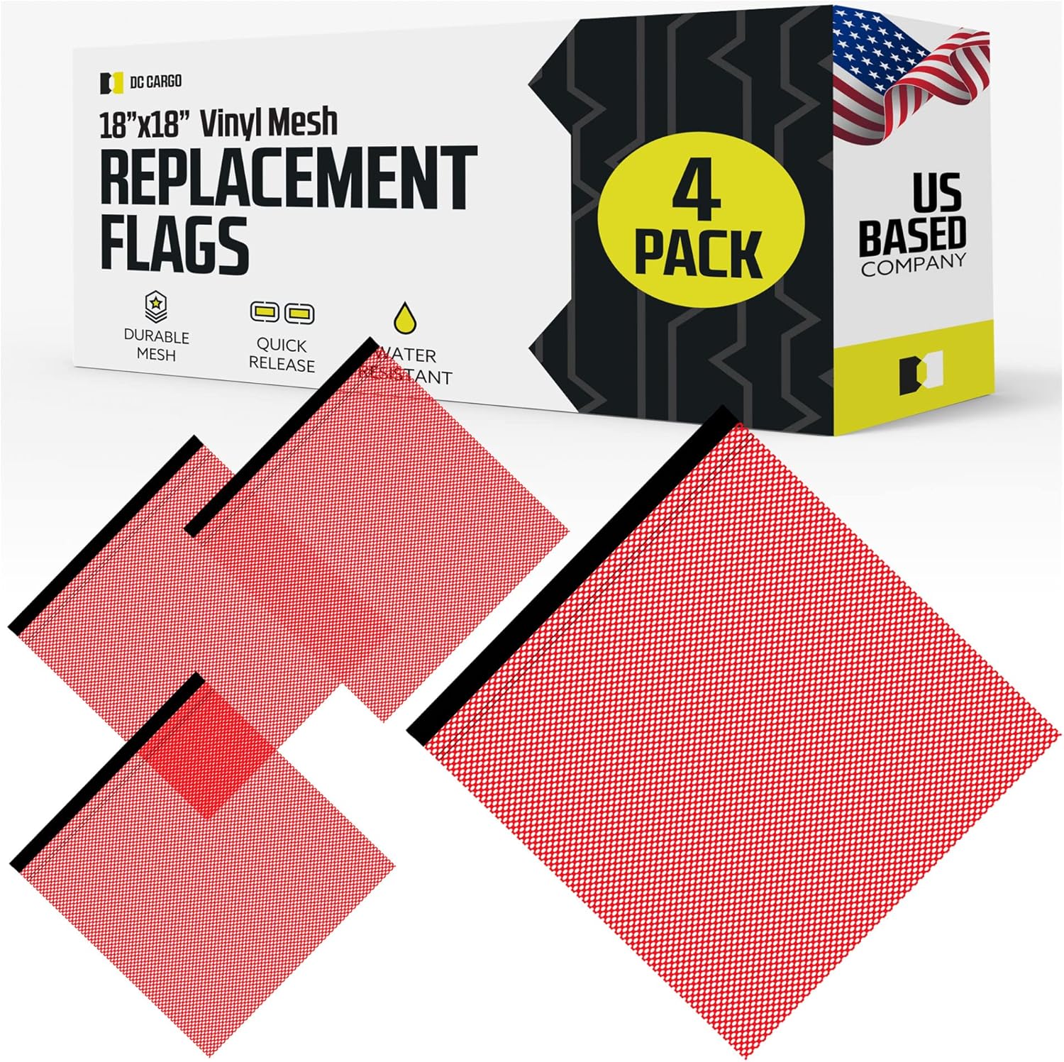 DC Cargo Quick Release Flag Mount Warning Flags for Truck