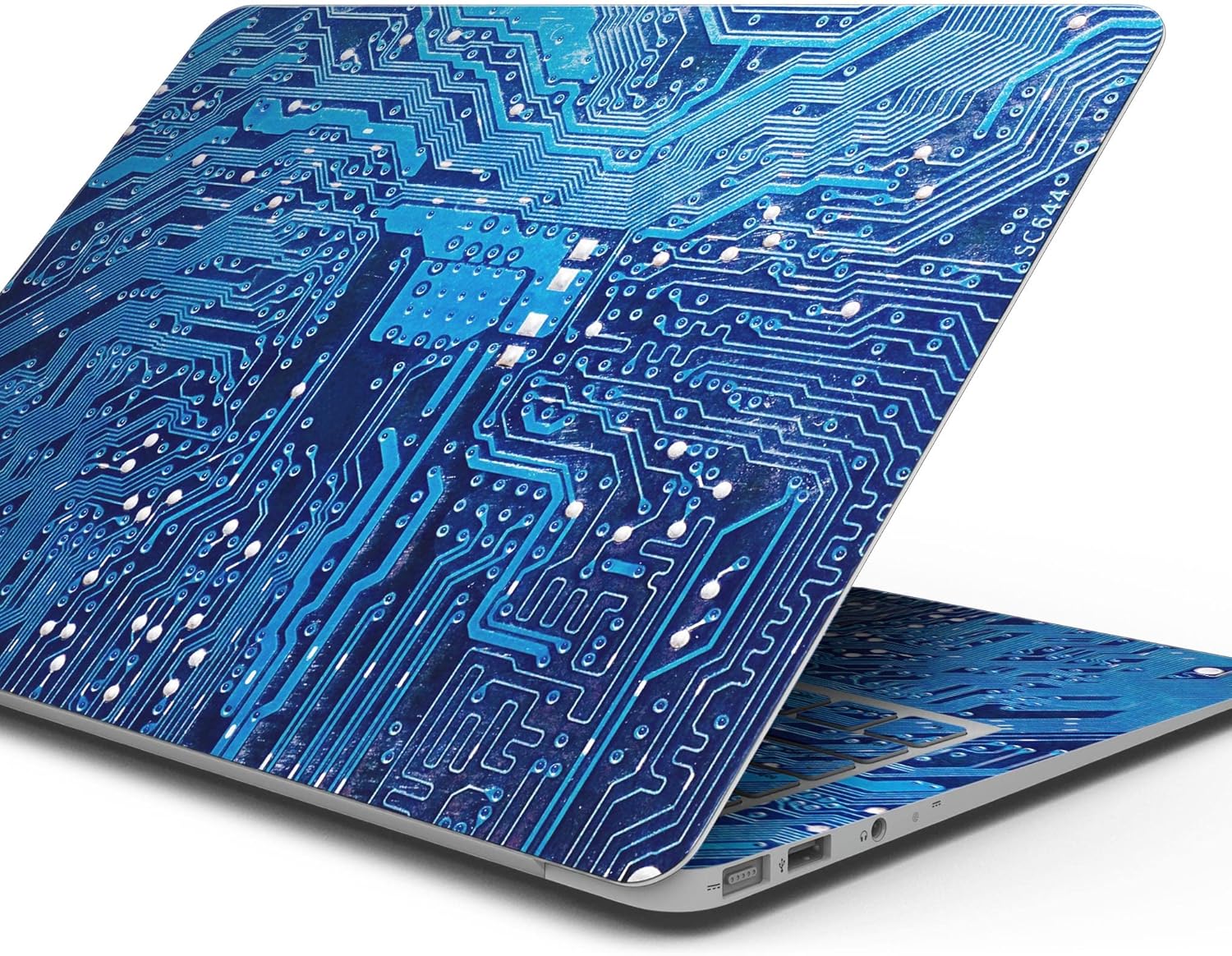 DesignSkinz - Blue Circuit Board V1 - Full-Body Wrap Protective Decal Skin Kit Compatible with MacBook 16" Pro M1 (A2485)