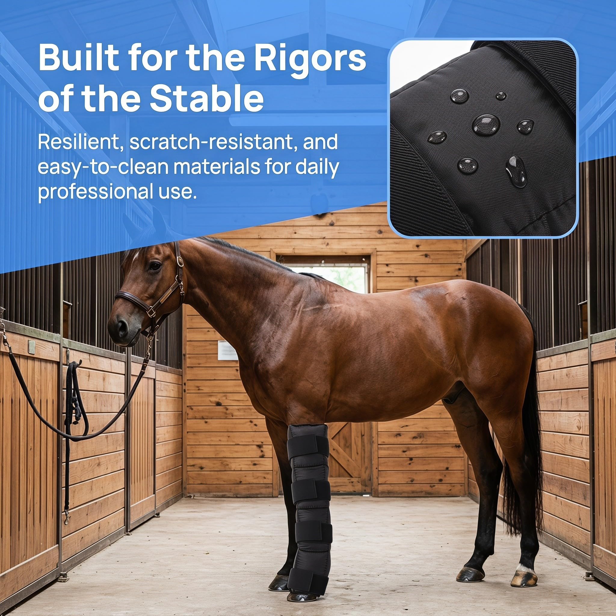 Lurrose Vendajes para patas de caballo, botas de hielo para patas de caballo, perfectas para el entrenamiento ecuestre y el uso diario, cómodas y con soporte de calidad para la recuperación de