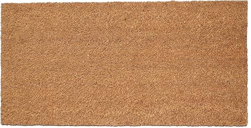 Calloway Mills 153551224 Felpudo de fibra de coco natural con respaldo de vinilo, 12" x 24"