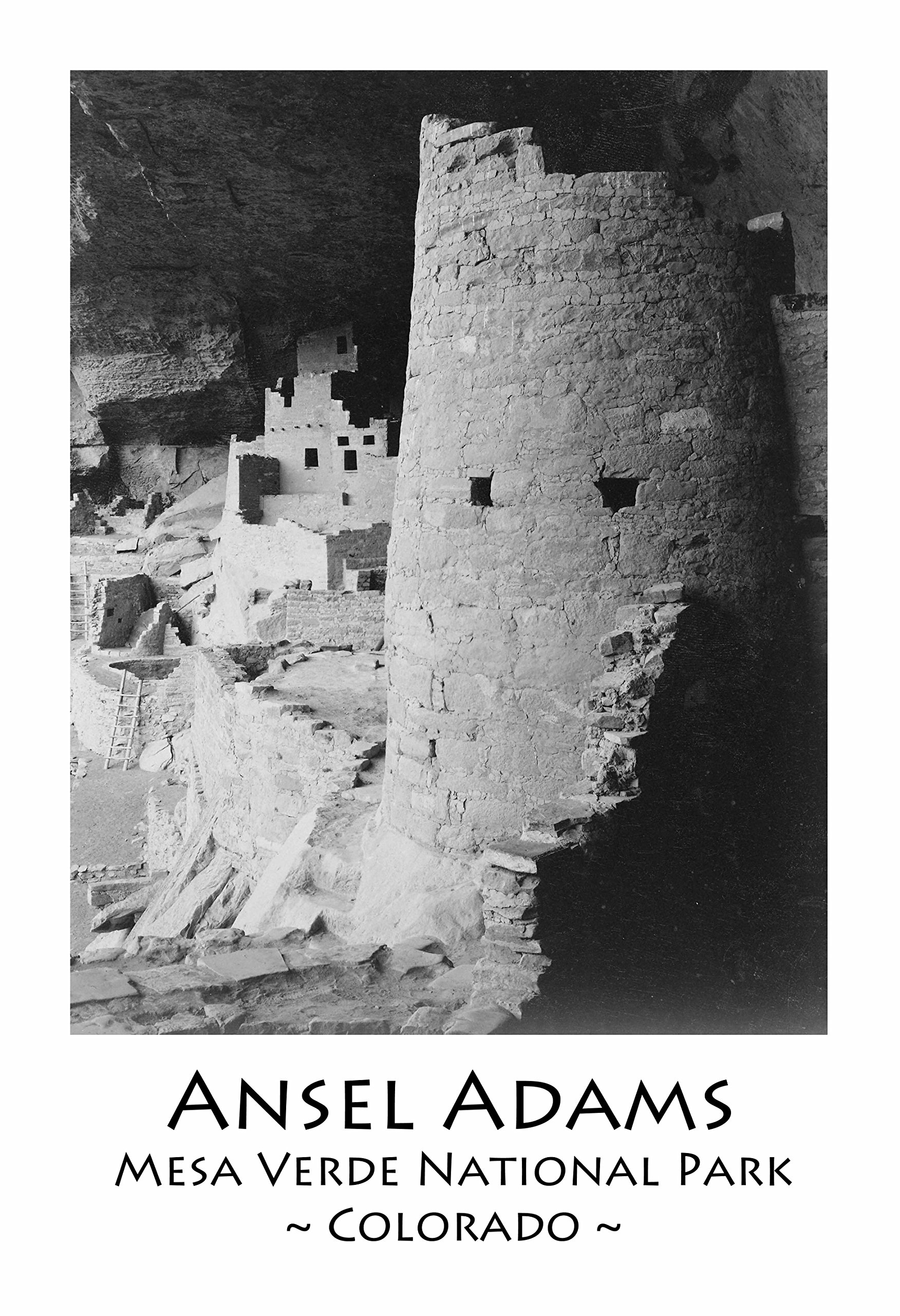 ArtDash Premium Fine Art Poster 19"×13": ANSEL ADAMS ~ Scenic & National Parks (Mesa Verde 1 (AA101))
