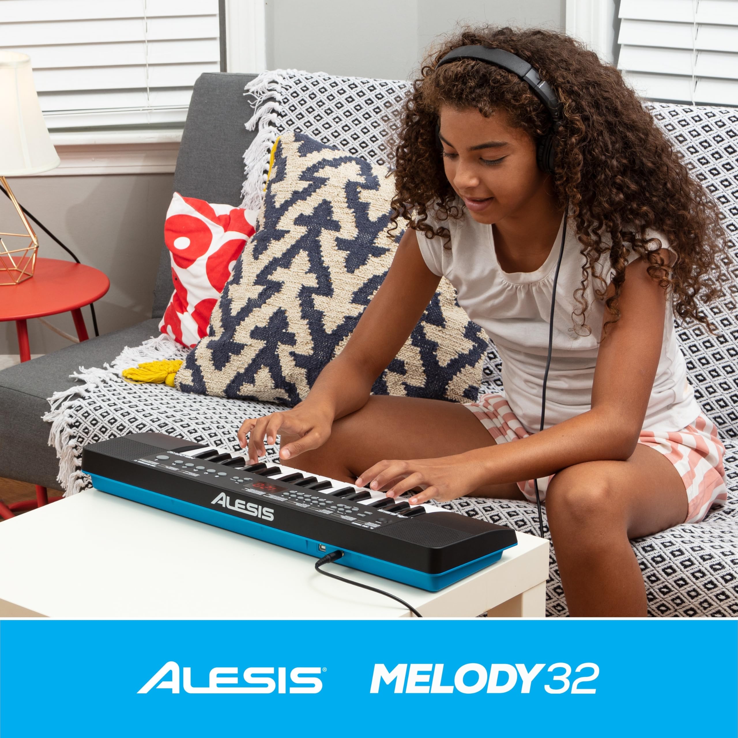 Alesis Melody 32 Tastiera Musicale 32 Tasti con Casse Integrate 300 Suoni USB-MIDI