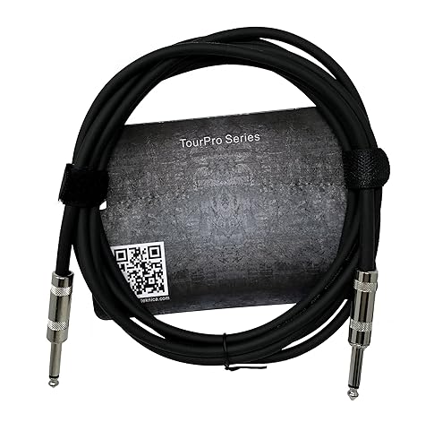 Miniatura 3 de Tetra-Teknica TourPro Series IC-S-10 - Cable de instrumento para guitarra eléctrica, bajo, mandolina eléctrica y teclado, enchufe TS recto a recto