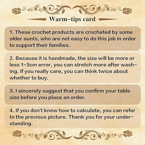 Miniatura 4 de USTIDE Mantel de ganchillo hecho a mano de 90 pulgadas, manteles de encaje de algodón beige elegante para cocina, boda