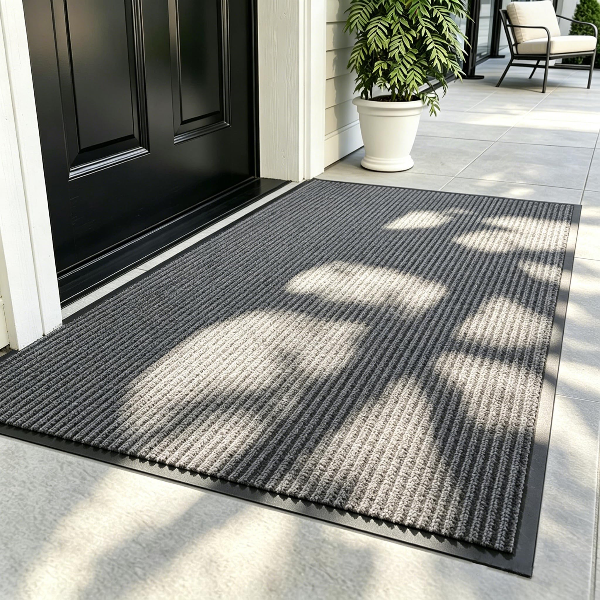 3x10 FT Extra Long Entrance Mat with Non Slip Rubber Backing, Indoor Outdoor Carpet Runner Rug for Entryway, Heavy Duty, Low Profile, Dirt Trapping and Moisture Guard(Charcoal Grey) — Amazon image 11