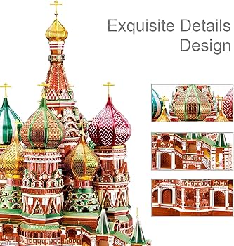 Amazon.com: Piececool 3D Metal Puzzle Model Kits Saint Basil's Amazon.com: Piececool 3D Metal Puzzle Model Kits Saint Basil's