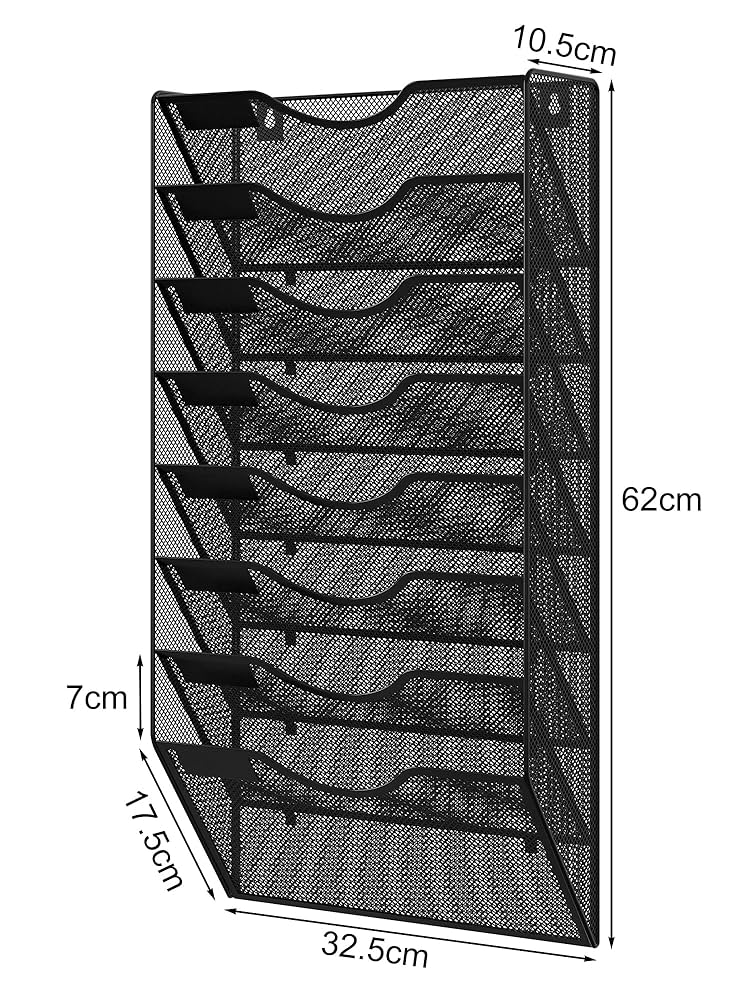 EasyPAG 8 Pocket Mesh Hanging Wall File Organizer, Easily File