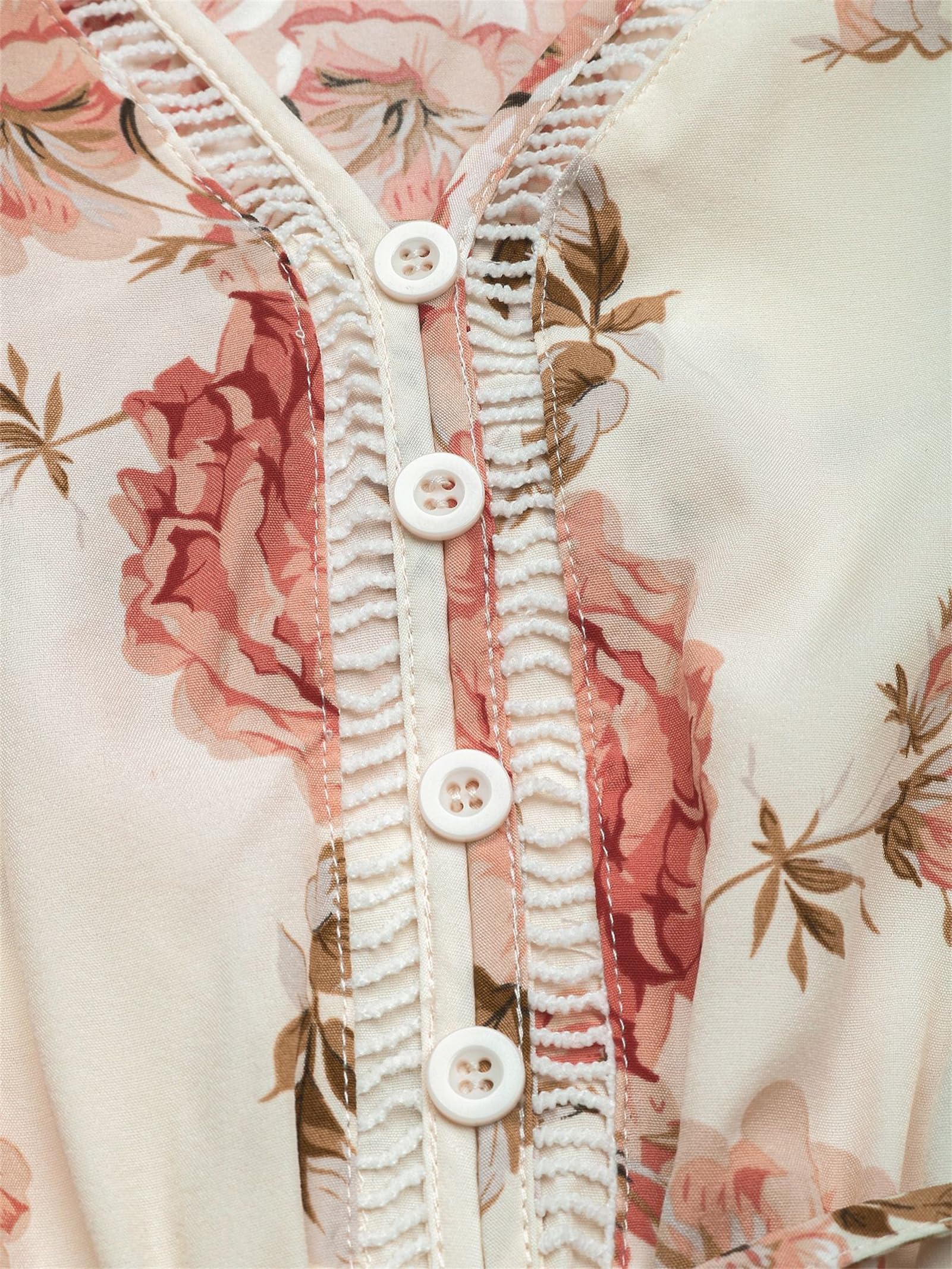 Generisch Bedrucktes ärmelloses Damenkleid, Damen 2025 Sommer ärmellos V-Ausschnitt Boho Knopf Langes Kleid Strand Langes Sommerkleid