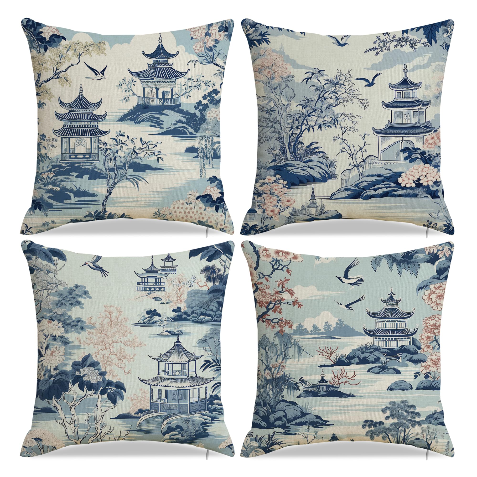 YAJTJX Halloween Pillow Covers - Set Of 4 Gothic Skull Print Covers For Sofa, Bed, Or Decor (18x18 Inch) - View #8