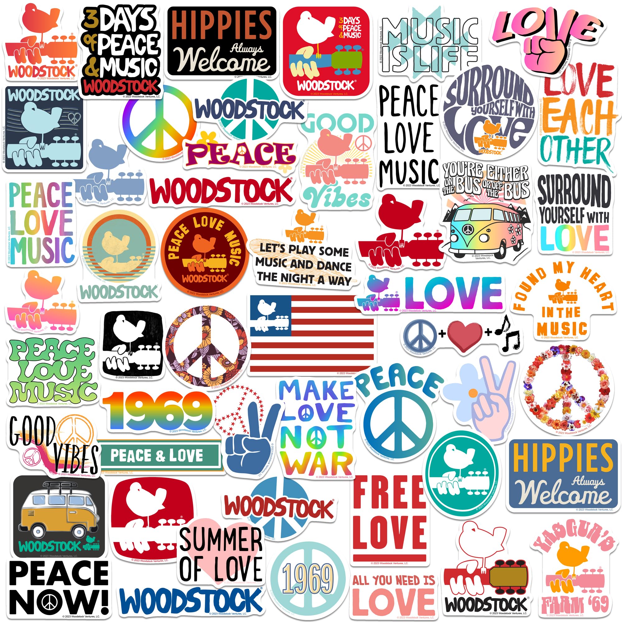 Sticker Peace and Love Mandala - ref.d18338 | MPA Déco