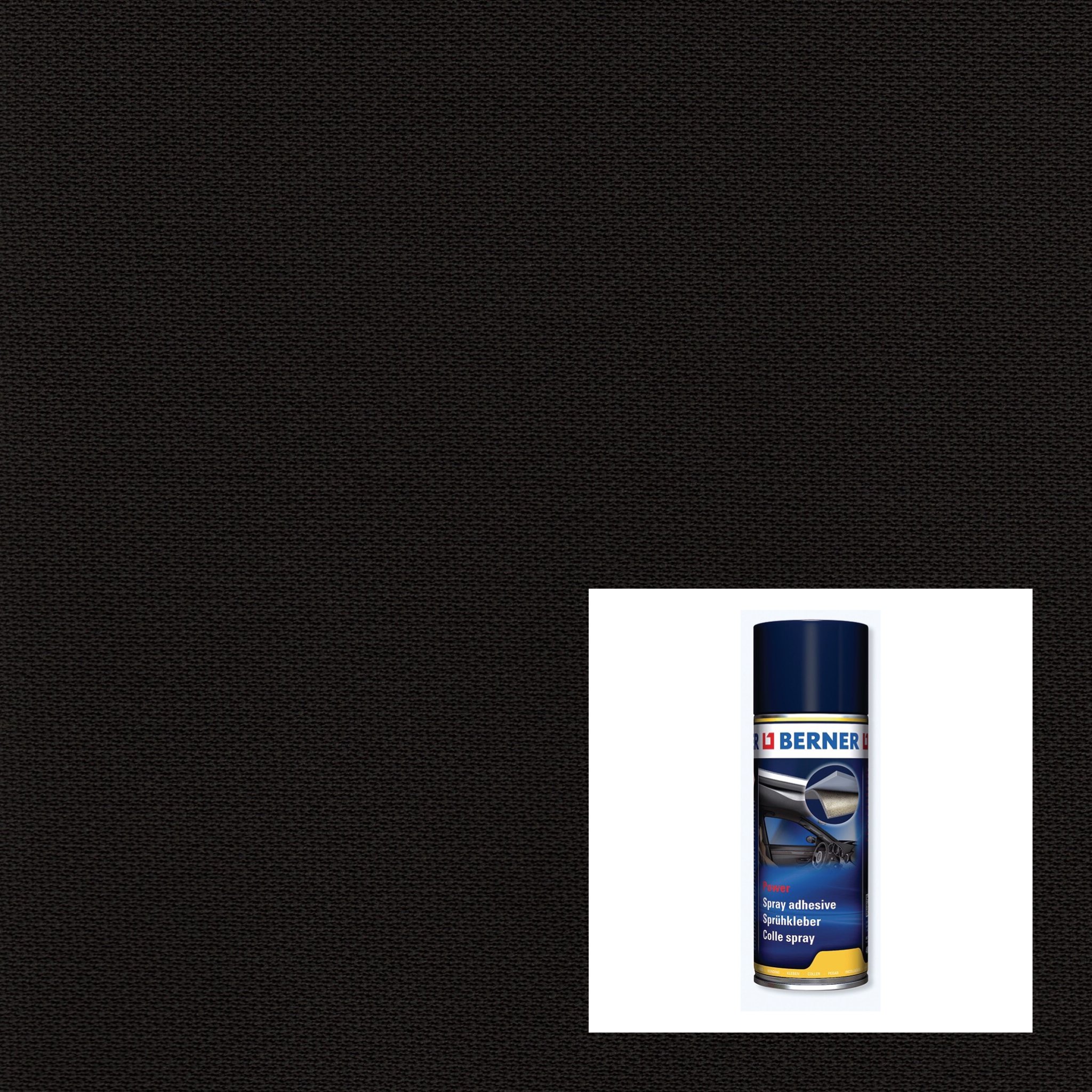 Tissu plafond de voiture haut de gamme Nero 2,00x1,50m avec colle fluide invisible