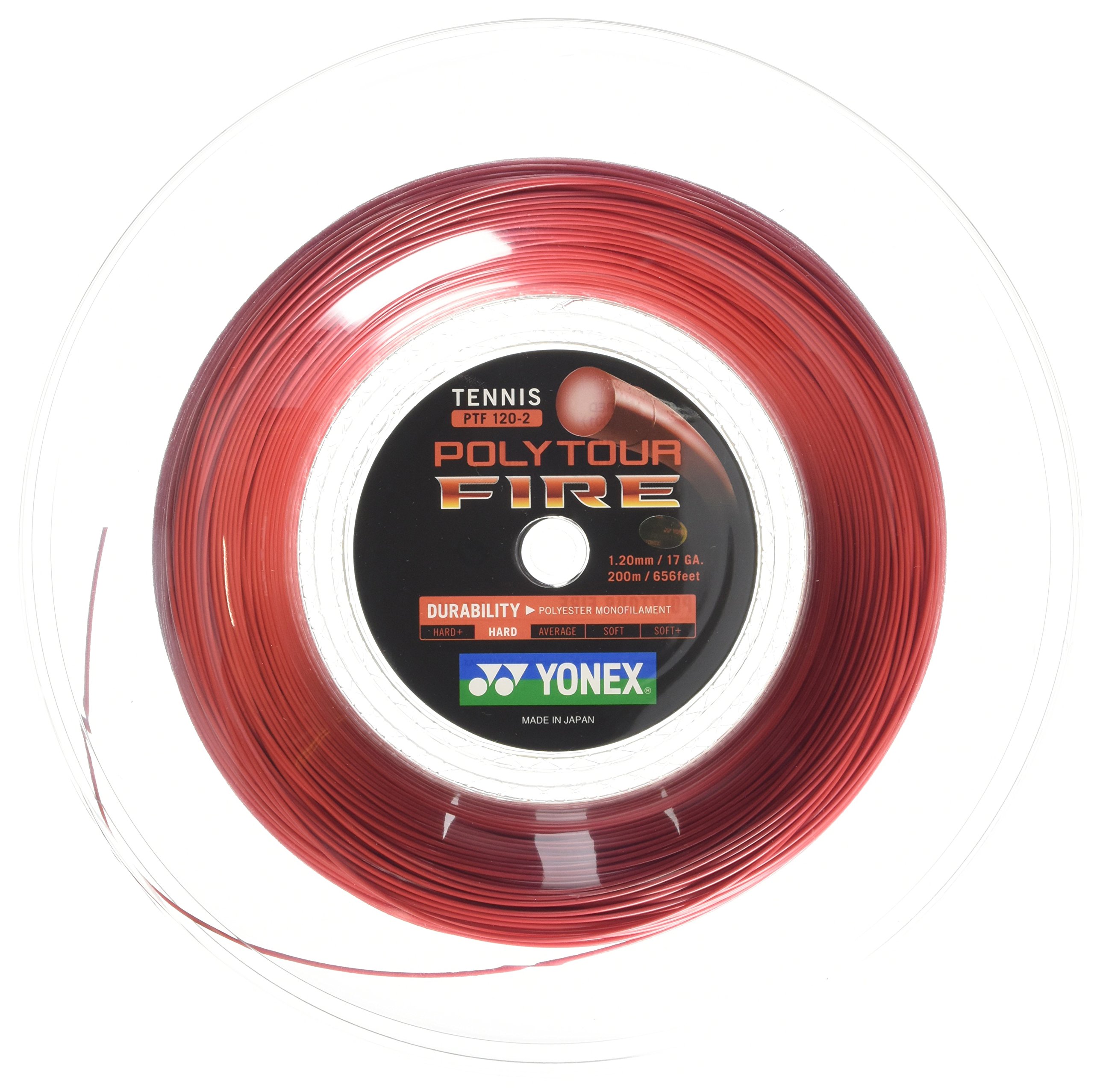 YONEXPoly Tour Fire String Reel - Red, 1.2 mm/200 m