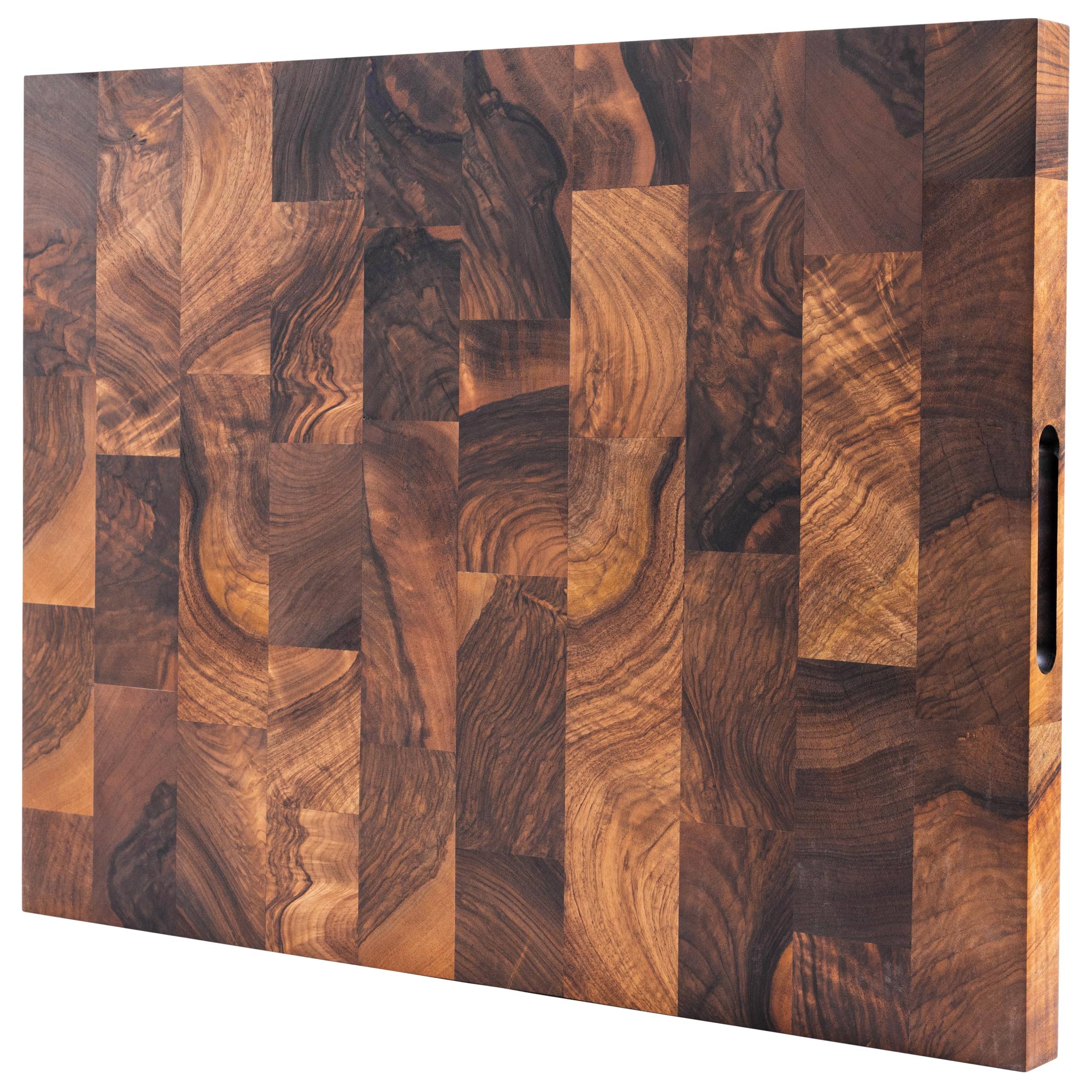 Photo 1 of Walnut Butcher Block Cutting Board – Non Toxic, Solid Wood Cutting Board with Juice Groove - Wooden Charcuterie Boards for Serving Food - Wooden Chopping Board Set – Premium Dark Hardwood