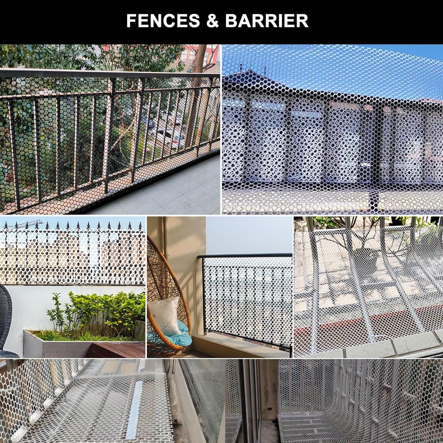 Green Plastic Wire Mesh Safety Fence Hexagonal Chicken Wire Fence Mesh, Poultry Netting Fencing for Gardening Plants, Floral, Animal Barrier Easy Ins(Size:1.8cm(0.7'') mesh-1*5m(3*16ft),Color:Green)