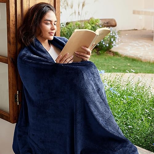 Miniatura 3 de Exclusivo Mezcla Manta de vellón para sofá, cama, súper suave y cálida, para uso en todas las estaciones, acogedora, afelpada, ligera, 90 x 104