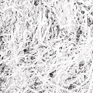 Creavvee Papel triturado para regalo, material de protección y decoración, 100 g, color blanco