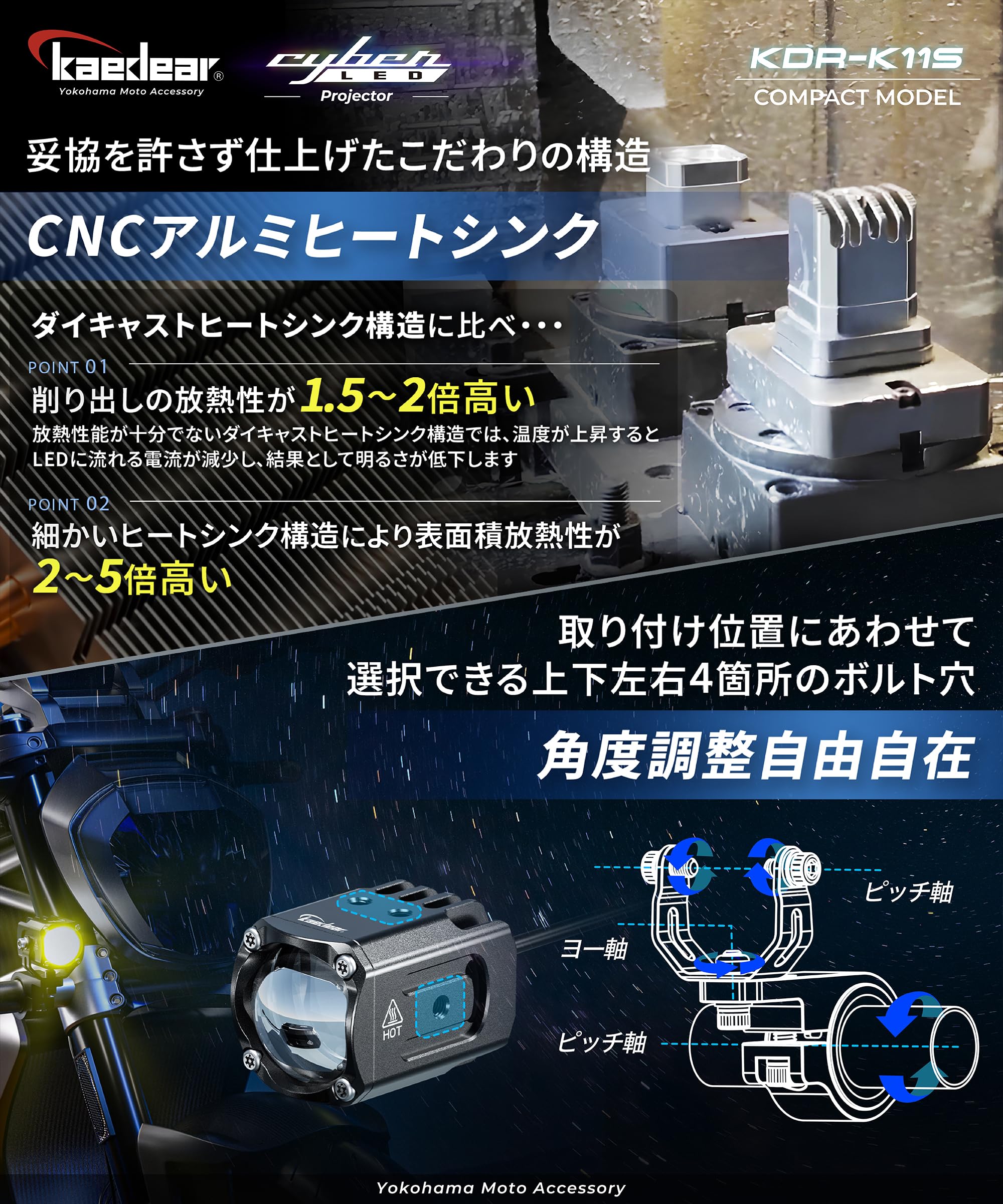 kaedear フォグランプ　cyber LED Projector Fog lamps/lights – 株式会社Kaedear【カエディア公式】Yokohama Moto