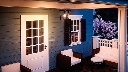 Urban Ambiance UQL1094 - Lámpara colgante de lujo para exteriores, tamaño mediano 13.5 pulgadas de alto x 9.5 pulgadas de ancho, con elementos de