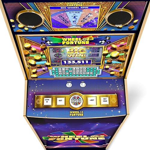 Miniatura 3 de Arcade1Up Wheel of Fortune Casinocade Deluxe Home Arcade Machine, 63.4 pulgadas de alto, 4 juegos de casino premium, 20 títulos integrados
