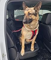 Vista 4 de ActiveDogs - Conector de cinturón de seguridad bordado de 15 pulgadas para perro, de alta visibilidad, dos tonos con correa de grado militar