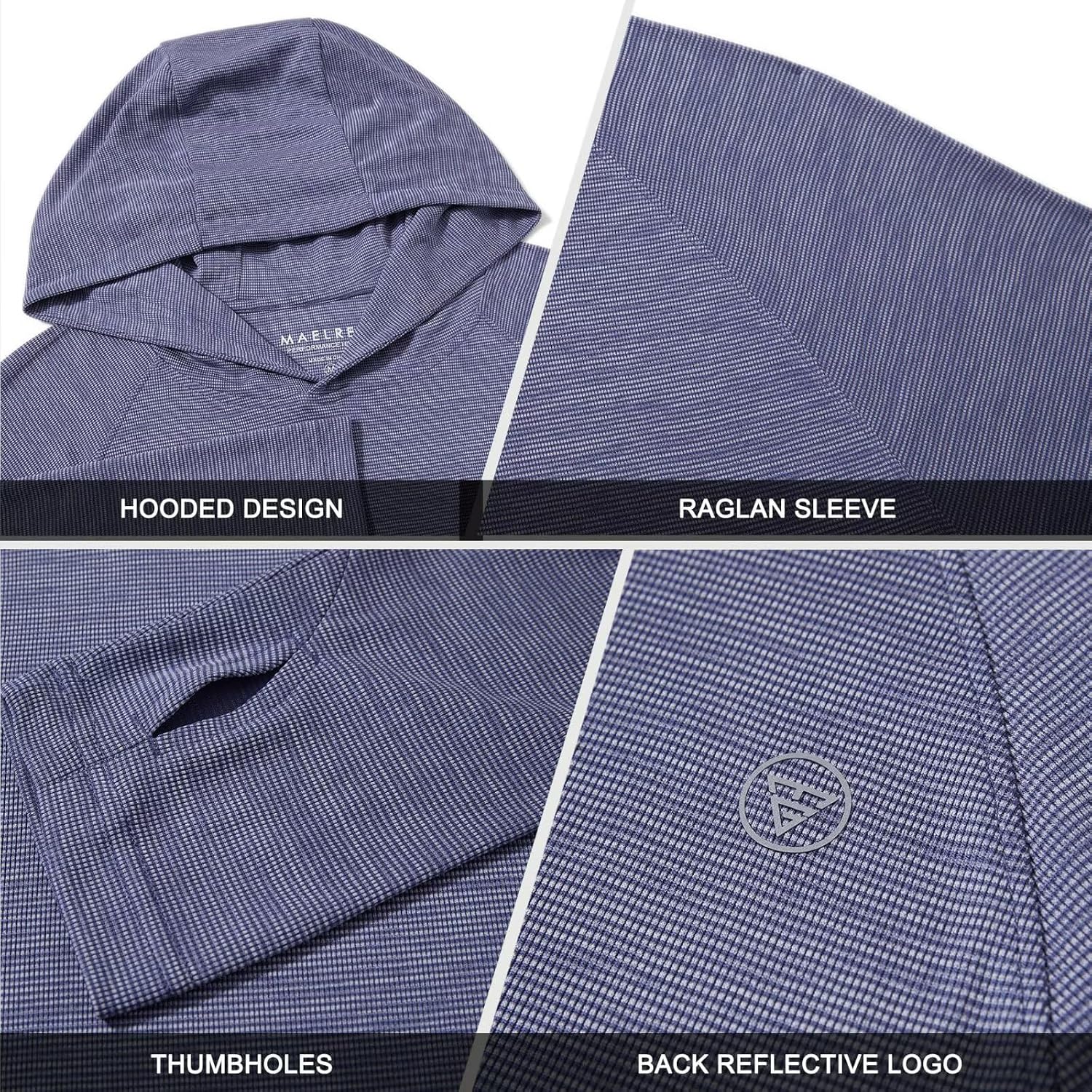 Hoodies for Men Golf Athletic Texture Sweatshirts Feather Weight Dry Fit Performance Midlayer Mens Hoodies Pullover image 5