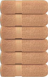 Infinitee Xclusives Beige Hand Towels for Bathroom - Set of 6 (16x28 inches) 600 GSM, 100% Cotton Ultra Soft, Quick Drying, Hotel Quality Hand Towel Set (Cosmic Sand)