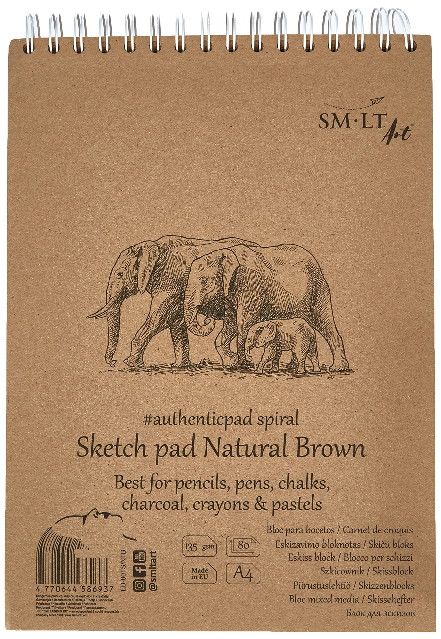 SM.LTEB-80TS/NTB A4 135 GSM Kraft Paper, 80 Sheets, Brown