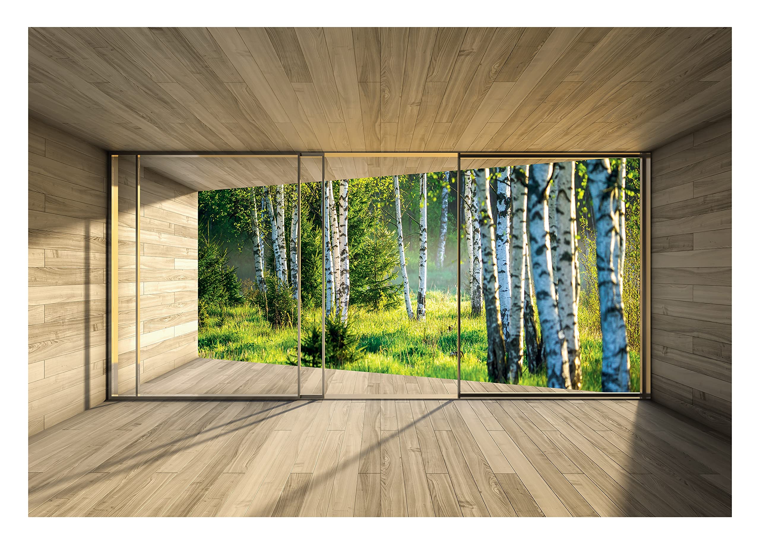 WallArena - Vinyl Wallpaper Window – VEM (104x70,5 cm) 1 Bahn Wallpaper for Living Room & Bedroom - - Wallpapers - Wall Covering - Feature Wall & Photo Wall - 3D Window — image 1