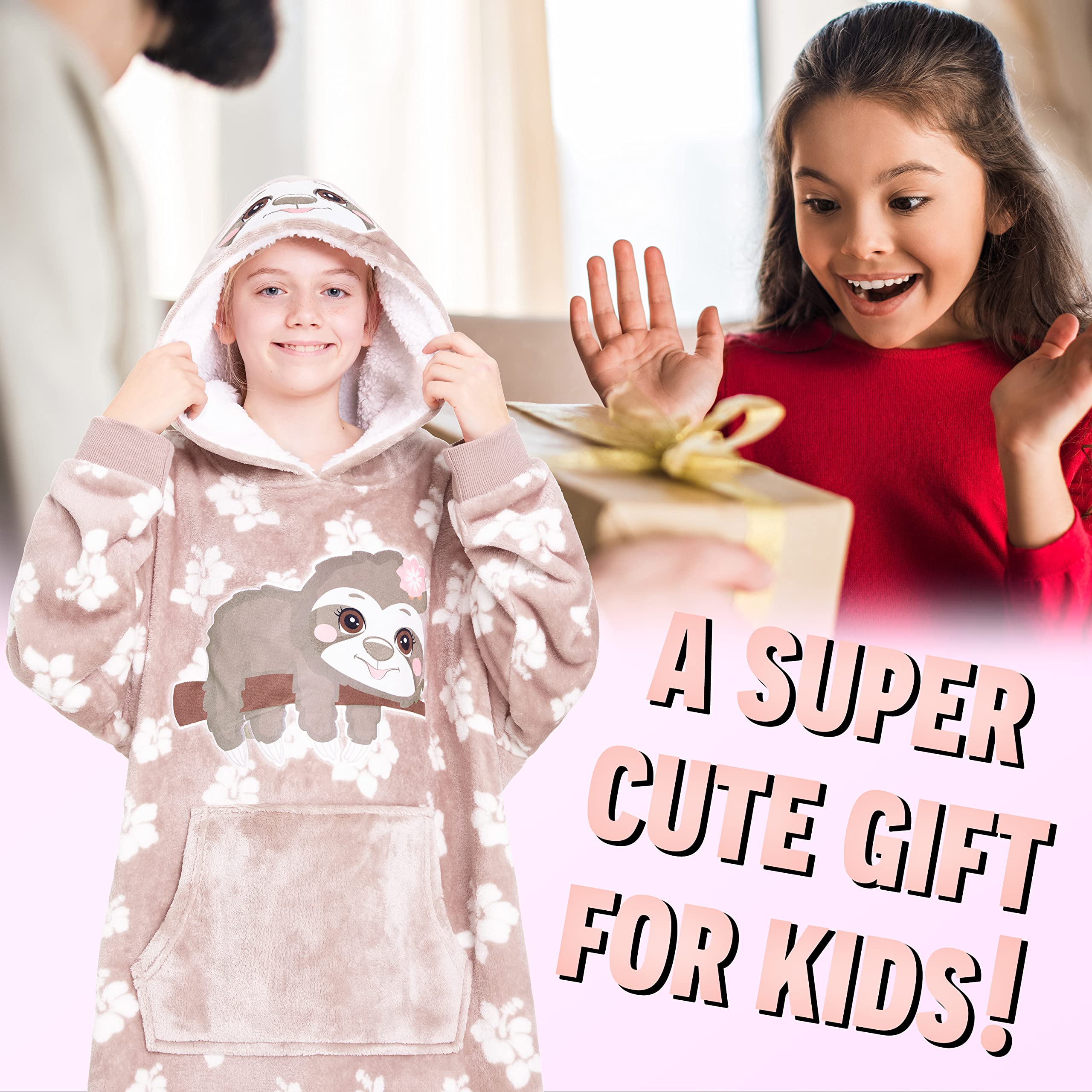 CityComfort Felpa Coperta Oversize con Cappuccio Bambina Ragazza