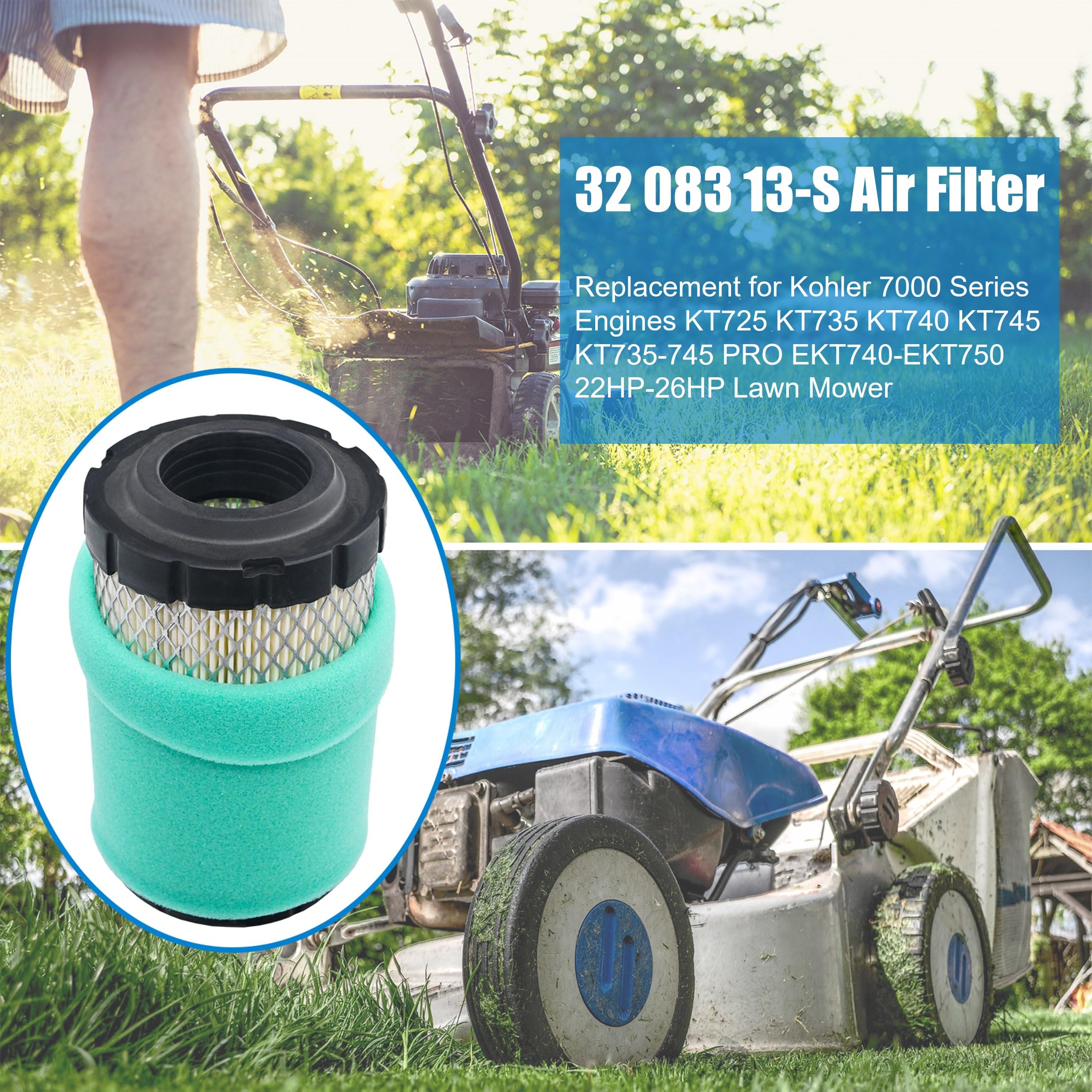 Amazon.com : 3208313 Air Filter for Kohler 7000 Series, 2 Pack 32