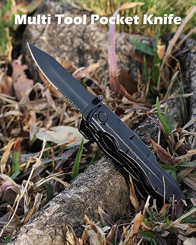 Miniatura 7 de RUSH DEER Multiherramienta 19 en 1 herramientas esenciales de supervivencia y alicates multiherramientas, regalo para hombres, kit de herramientas