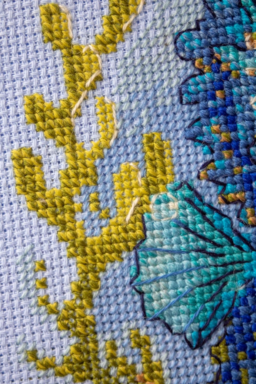 Aine - Baby Sea Horse A1038, Animals Cross Stitch Kits 6x6, Cross Stitch Kits for Beginners & Advanced, DYI Gift Crossstitching Kit Adult, Nature Embroidery Counted Stitching Kit