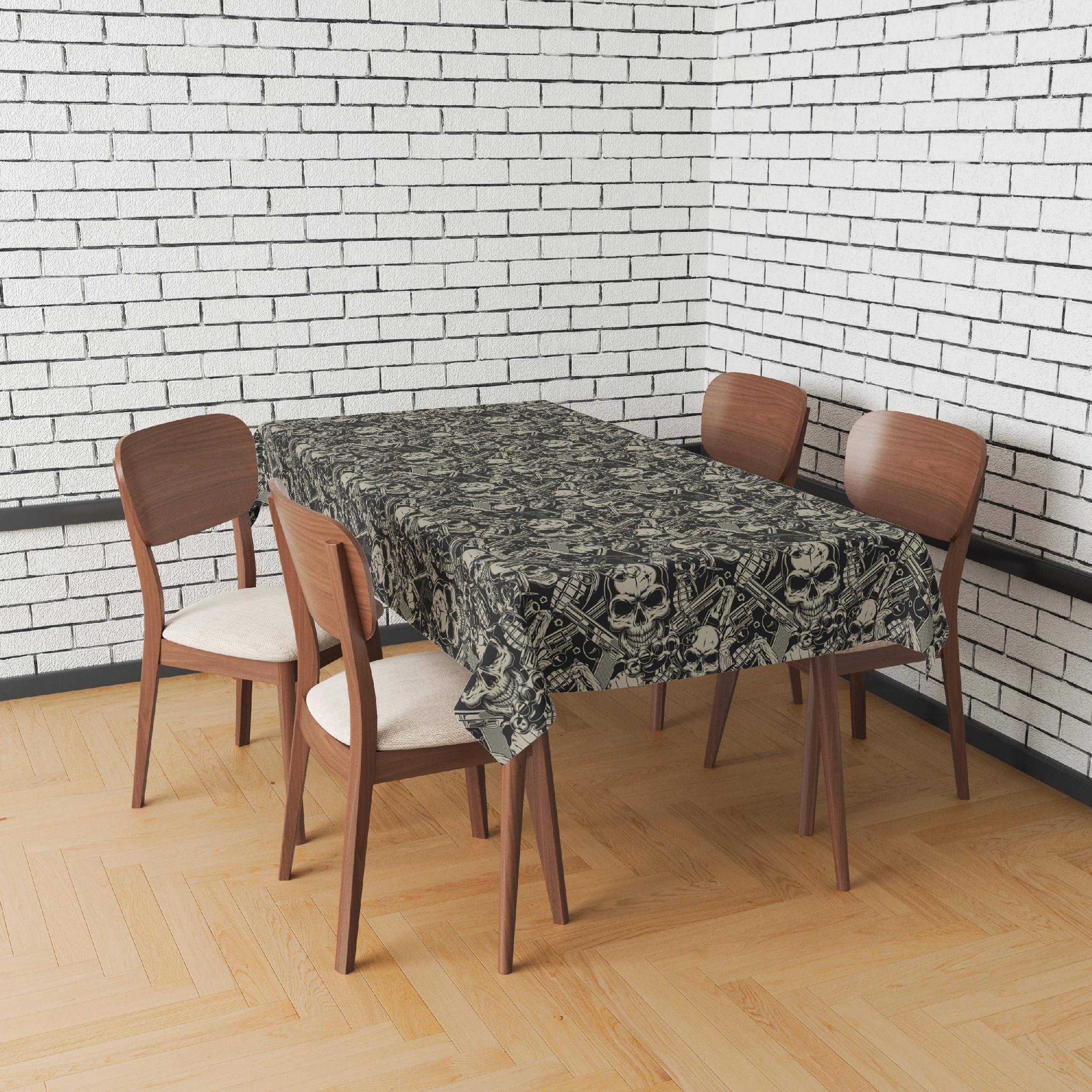 HEKO PANELS Tischdecke abwaschbar, Schädel, 140 x 220 cm
