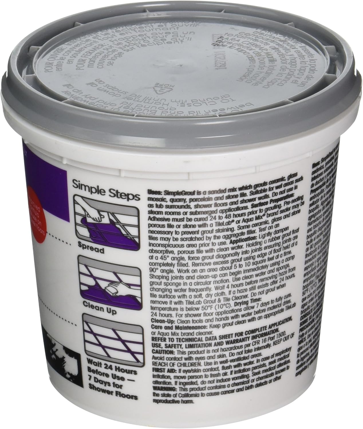 Custom, Alabaster PMG333QT 1-Quart Simple Premium Grout