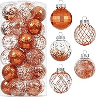 Vista 8 de Juego de 30 adornos de bolas de Navidad - Bolas de Navidad de plástico transparente inastillable de 60 mm / 2.36", juego de bolas de Navidad