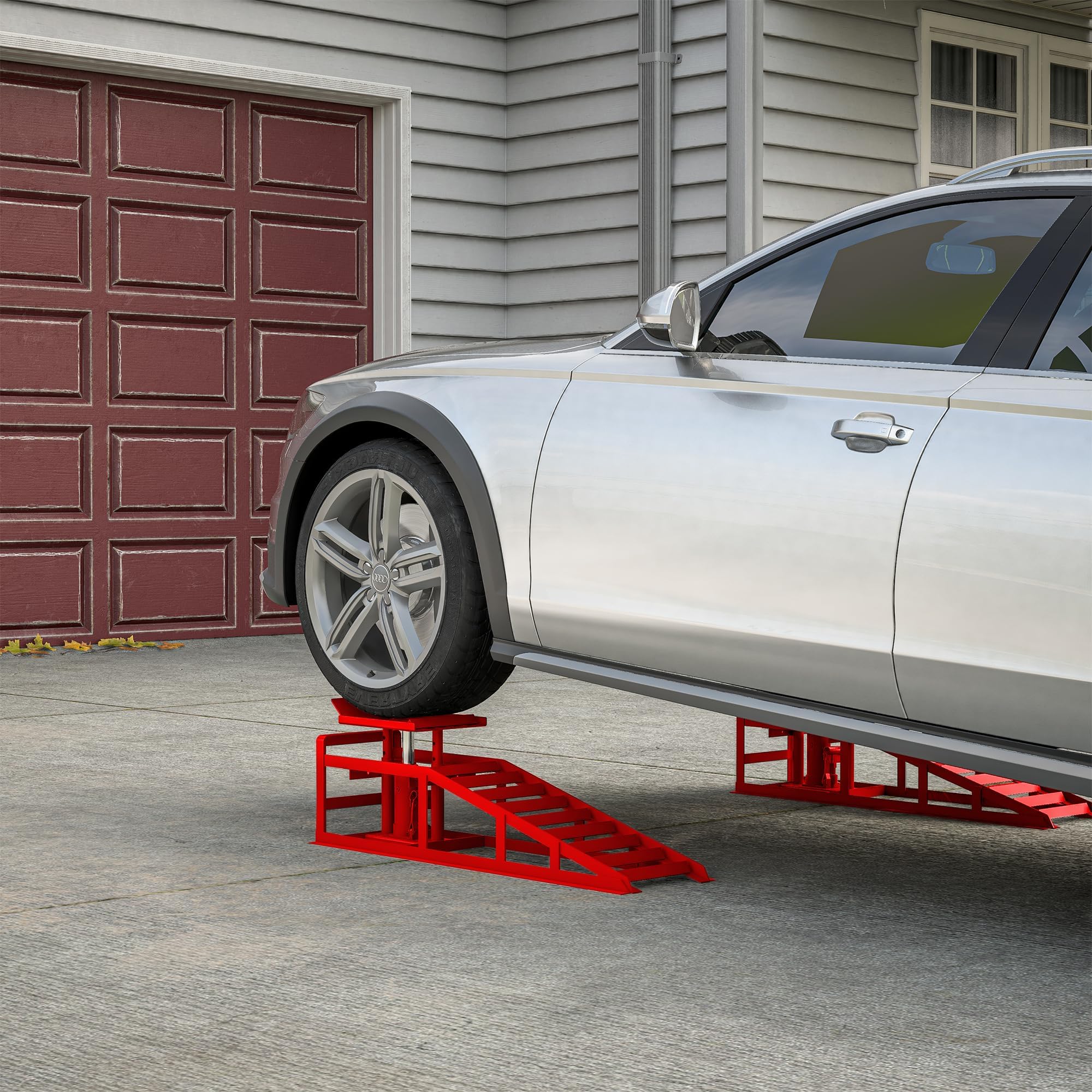 Snapklik.com : Hydraulic Car Ramps 5T 11000lbs, 2 Pack Heavy Duty Steel ...