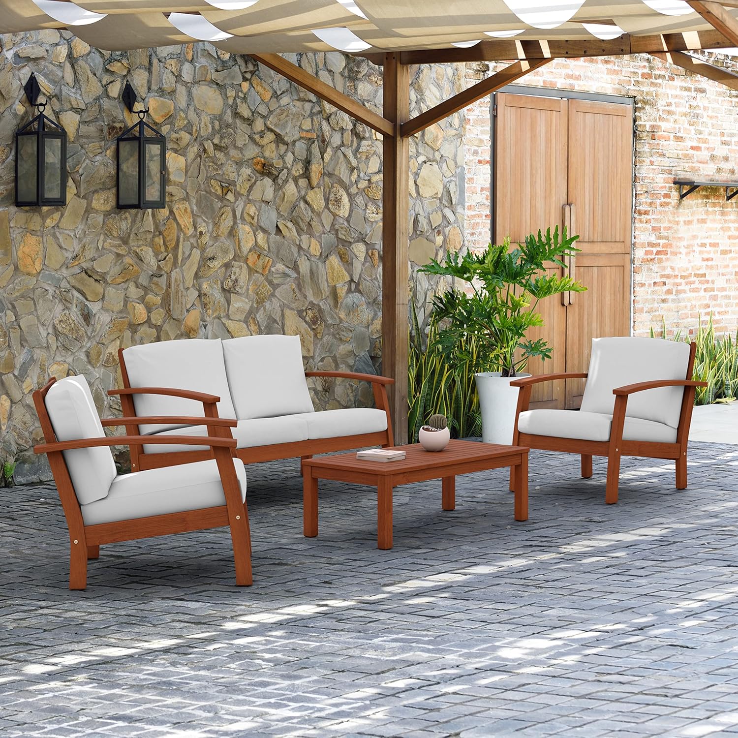 Amazonia Prescott Patio 4Piece Conversation Set Durable