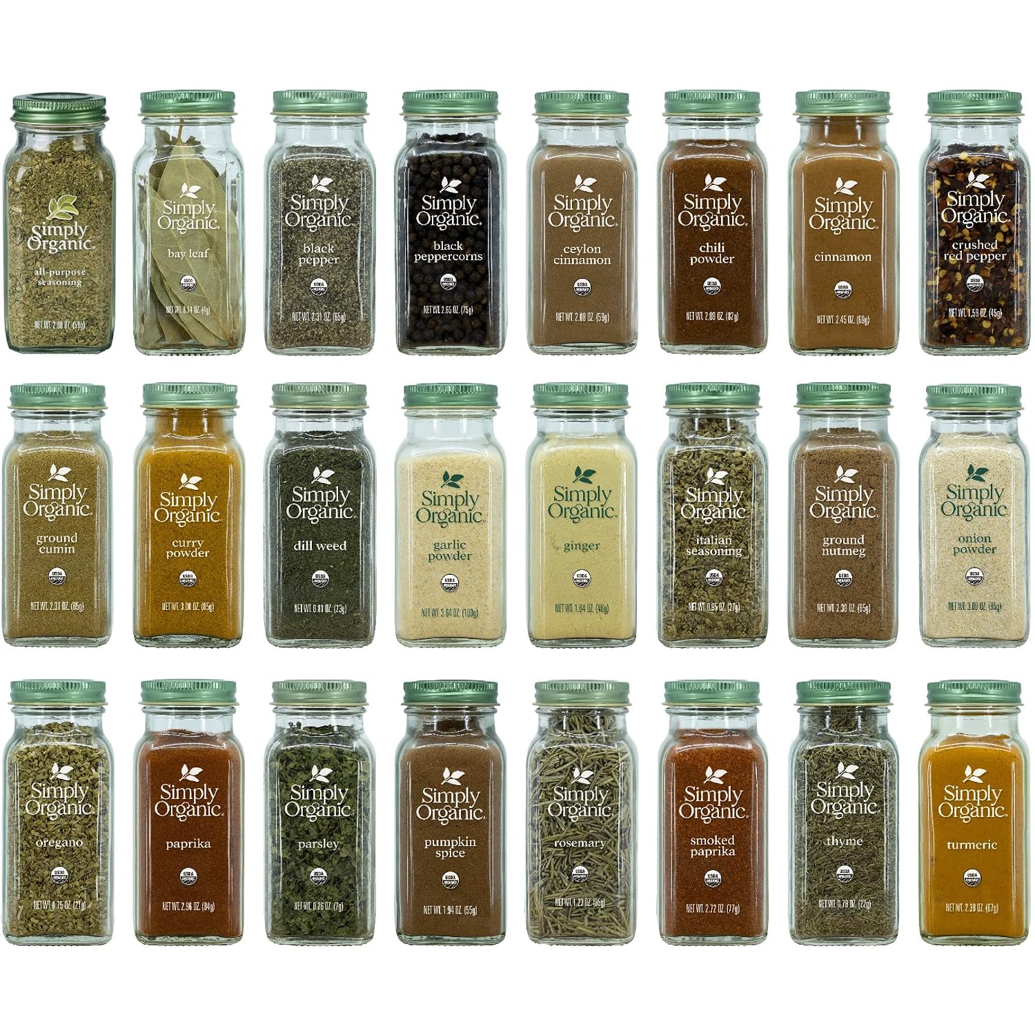 SupplyTiger Spice Set Collection Bundle of Simply Organic Top 24 Spices and Seasonings &ndash; Gift Sets, Spice Starter Kit
