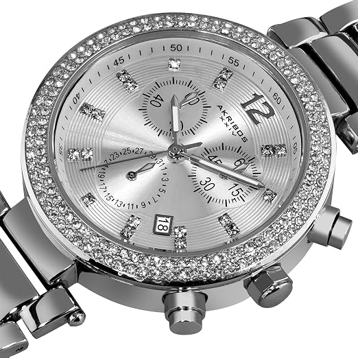 Akribos XXIV Orologio con Movimento al Quarzo Svizzero Woman AK529SS 39.0  mm : Amazon.it: Orologi