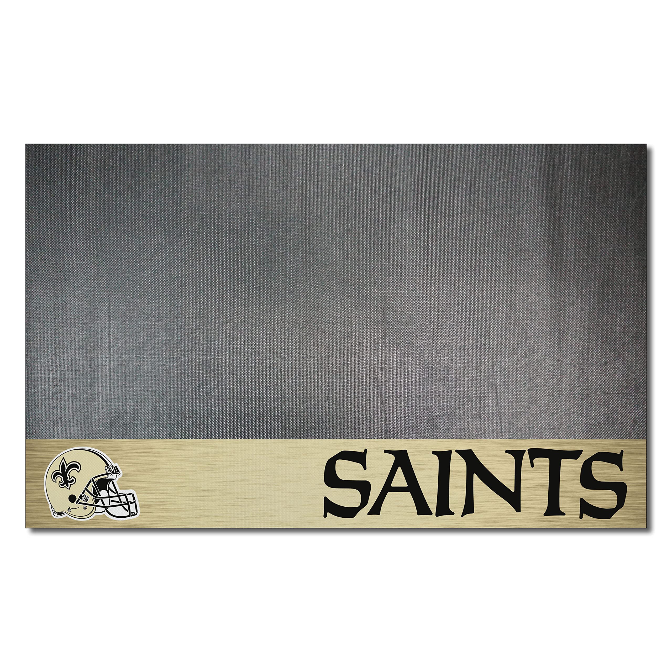 FANMATS - 12193 NFL New Orleans Saints Vinyl Grill Mat Black 26"x42"