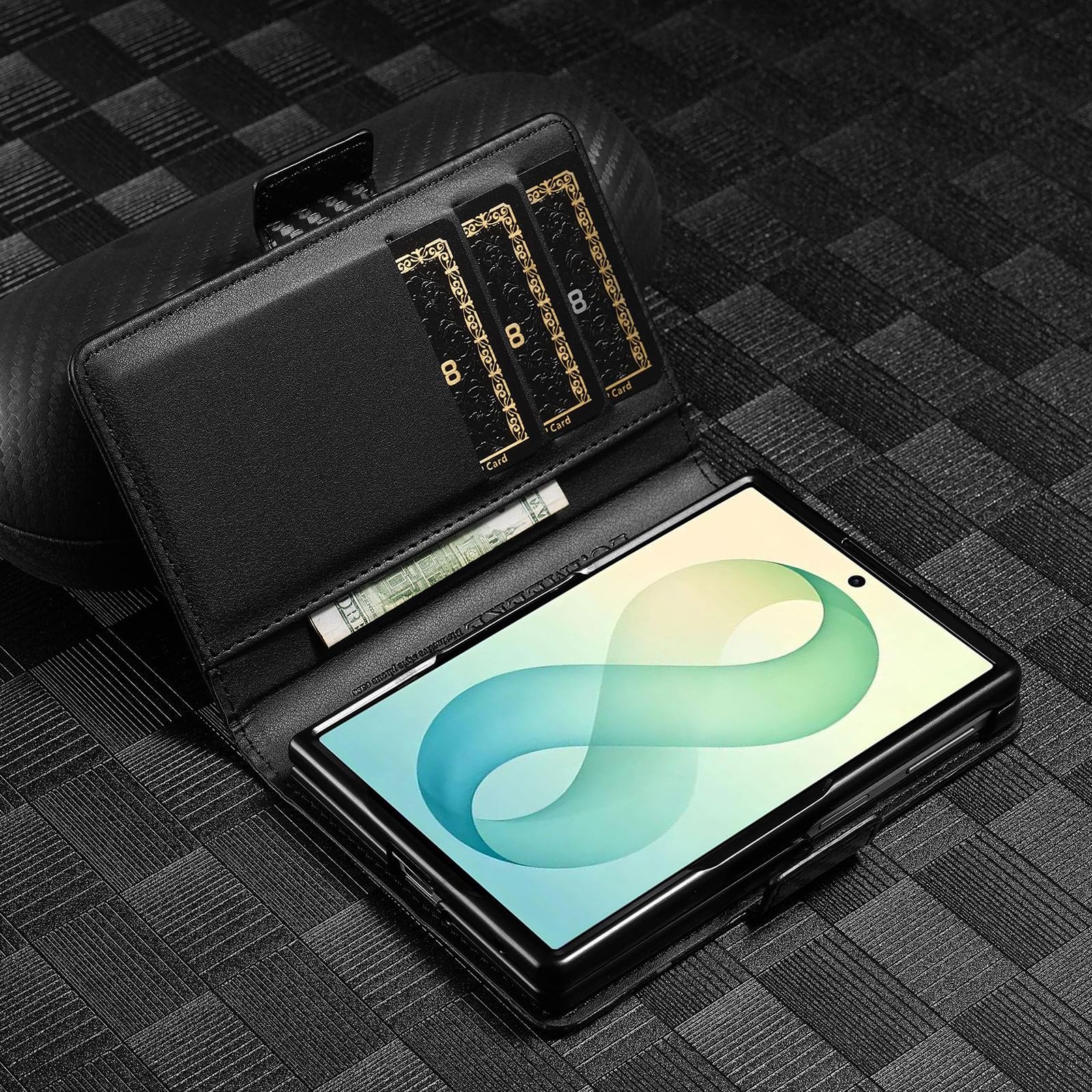 Ribaltabile Cover per Samsung Galaxy Z Fold 8, Fibra di Carbonio Modello
