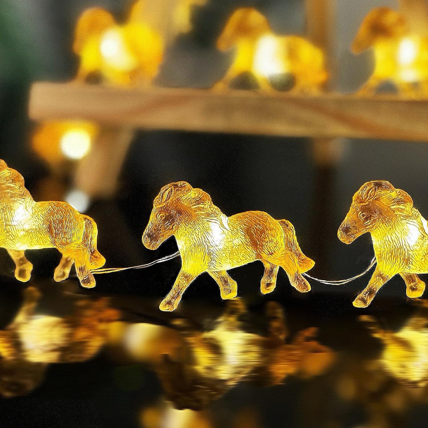 Cute Horse Gifts For Girls String Lights , Ponies Lights Plug In ,USB Battery Operated Lights With Remote , 20LEDs 8ft ,Horse decor Decorations Lamp ,kids Bedroom Decor For Birthday Christmas Party