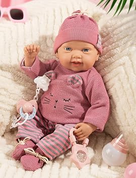 Mother Love Baby Dolls, 16 Inch Realistic Baby Doll with Accessories, Soft Cloth Body, for 2+ Year Old Girls Gifts, Pretend Play, Collection