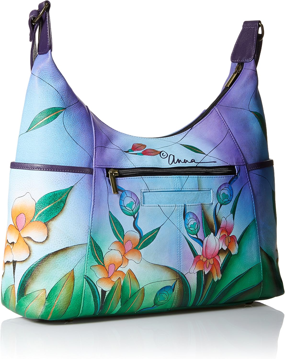Anna by Anuschka Handpainted Women's Genuine Leather Large Shoulder Hobo