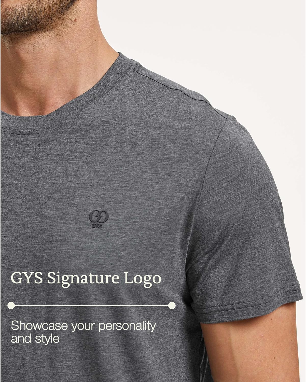 GYS Men's Pajama Sets Bamboo Viscose Short Sleeve Top and Long Pants 2 Piece Sleepwear - Image 3