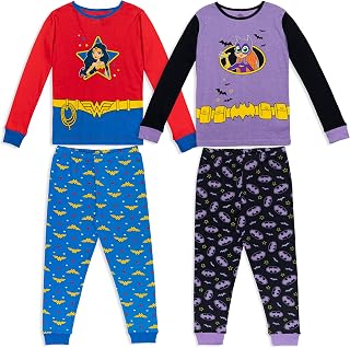 DC Super Hero Wonder Woman Batwoman Cosplay Pajama Shirt & Pajama Pants Set