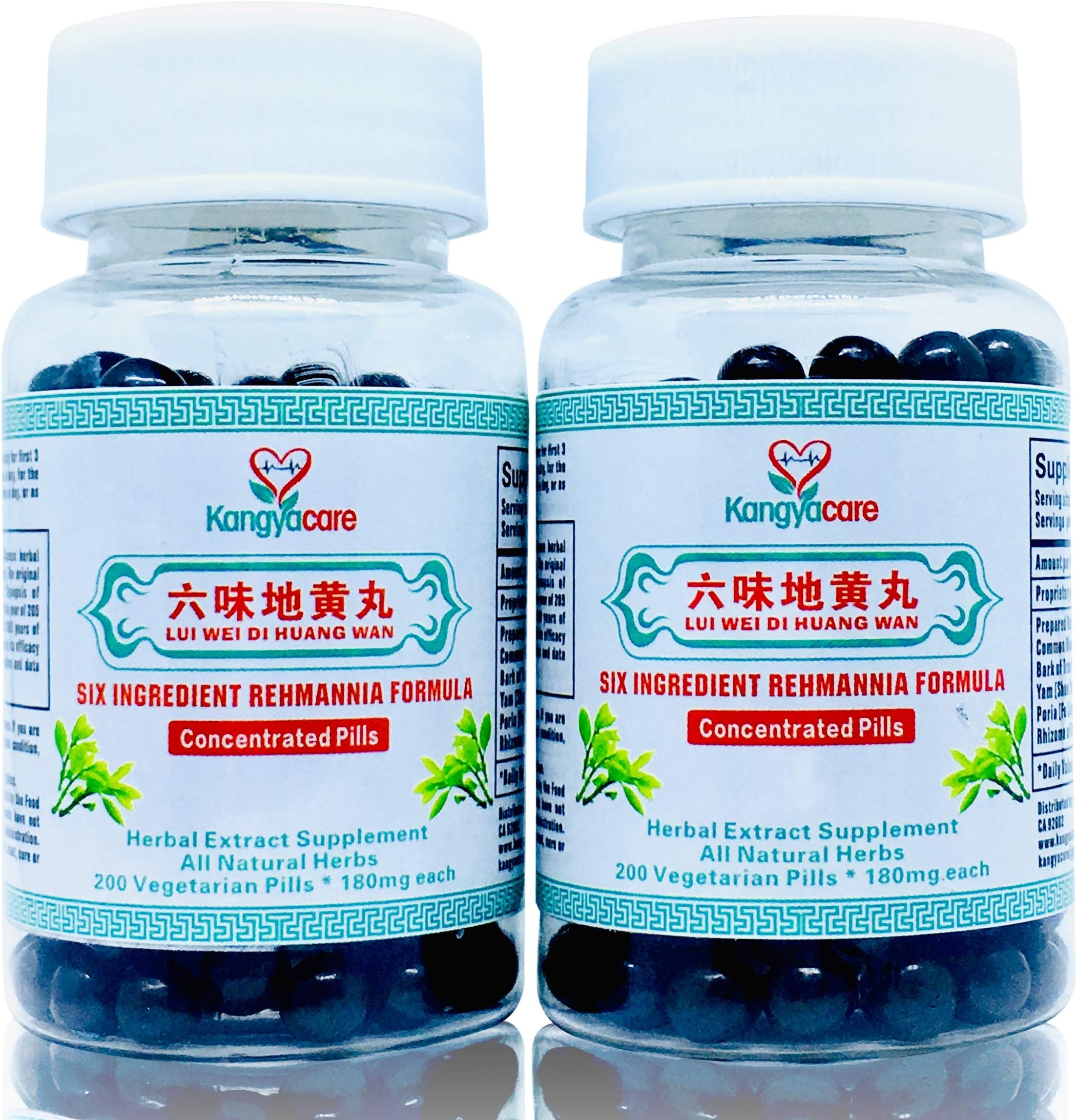Liu Wei Di Huang Wan 六味地黄丸 - Six Ingredient Rehmannia Formula -Energy & Immune Boost, Balances Hormones, Lipids & Blood Pressure -Support Cardiovascular -All Natural -400 Ct (2 Bottles)
