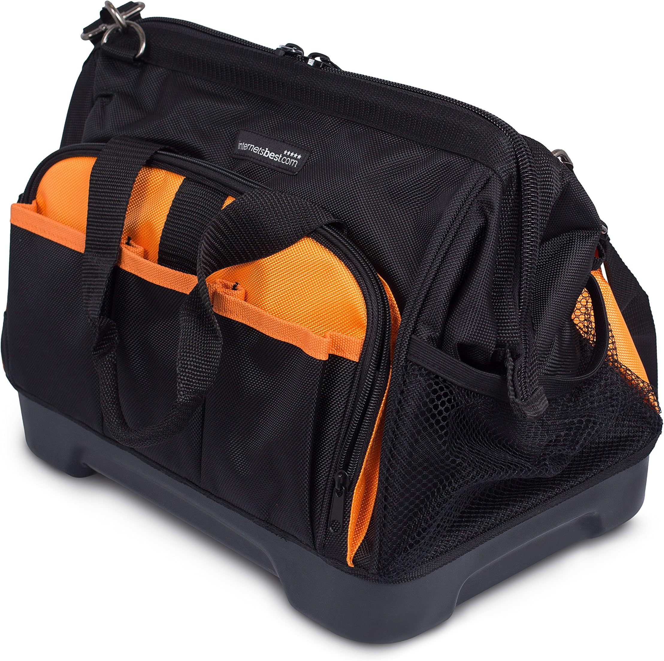 Best Soft Sided Tool Bag 14 Inch 16 Pockets Wide Mouth