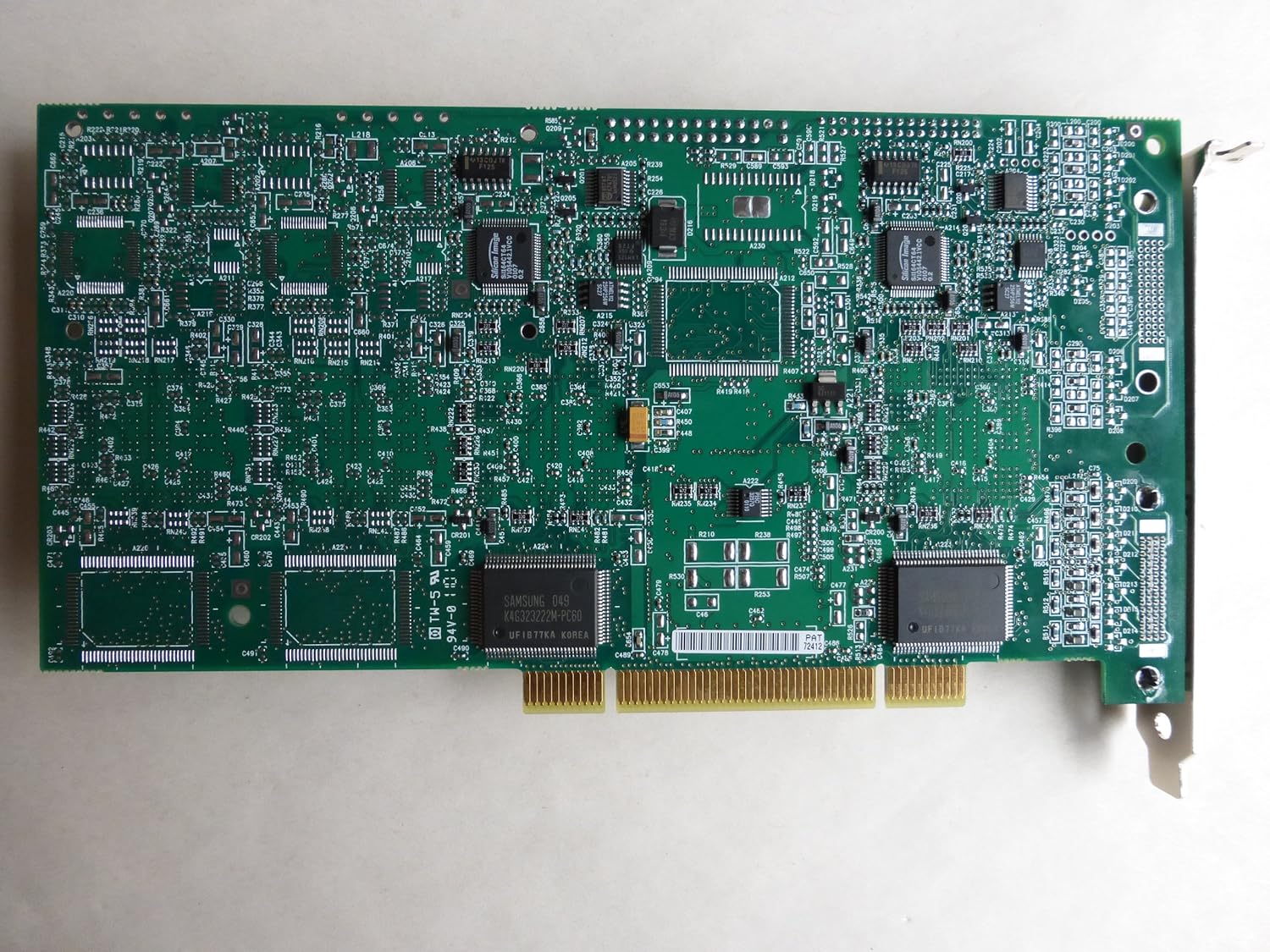 Top-down view of the Matrox Millennium G200 graphics adapter circuit board